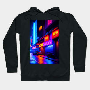 Neon Nightscape Hoodie